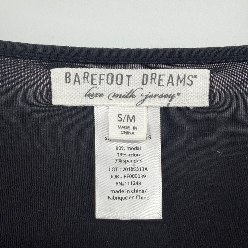 Barefoot Dreams Luxe Milk Jersey Paradise Cove Caftan - Black - S/M - Picture 3 of 8